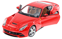 Show product details for BBurago Ferrari Race & Play -  Ferrari F12 Berlinetta Hard Top (1/24 scale diecast model car, Red) 26007D