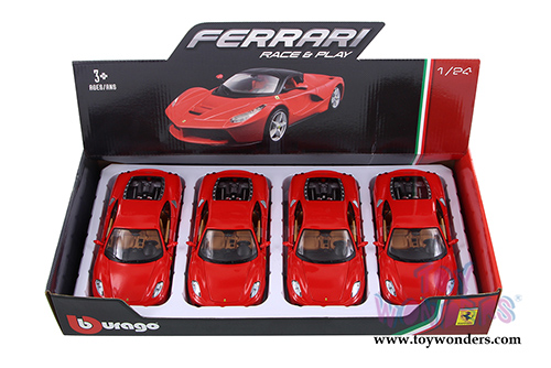 BBurago Ferrari Race & Play - Ferrari F430 Race Hard Top (1/24 scale diecast model car, Red) 26008D