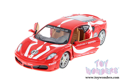 BBurago Ferrari Race & Play - Ferrari F430 Fiorano #27 Hard Top (1/24 scale diecast model car, Red) 26009D