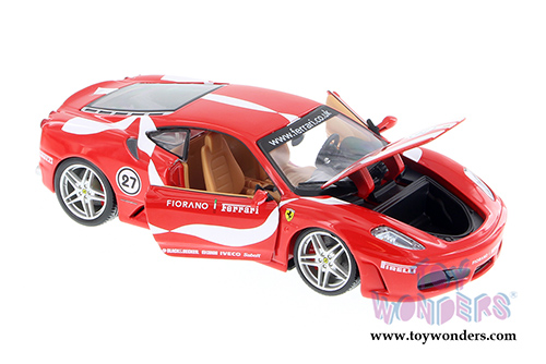BBurago Ferrari Race & Play - Ferrari F430 Fiorano #27 Hard Top (1/24 scale diecast model car, Red) 26009D