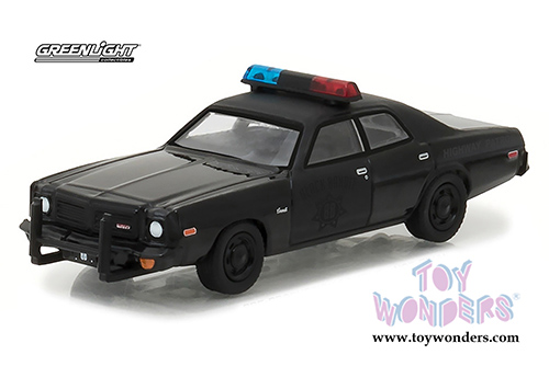 Greenlight Black Bandit Series 18 | Dodge Coronet Black Bandit Police (1976, 1/64 scale diecast model car, Black) 27930C/48