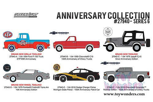 Greenlight - Anniversary Collection Series 6 (1/64 scale diecast model car, Asstd.) 27940/48