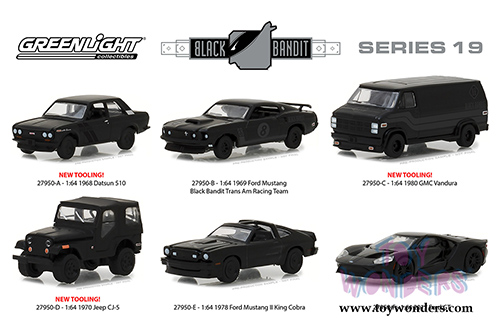 Greenlight Black Bandit Series 19 (1/64 scale diecast model car, Black) 27950/48