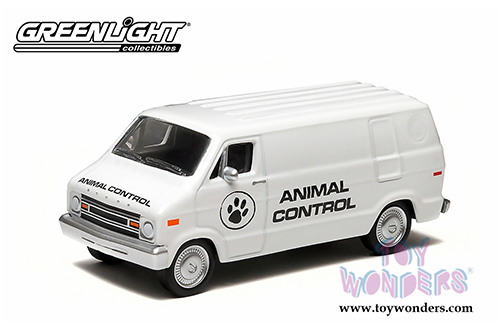 Greenlight - Dodge B-100 Van Animal Control (1976, 1/64 scale diecast model car, White) 29782/48