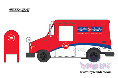Greenlight - Canada Post - Long-Life Postal Delivery Vehicle (LLV) with Mailbox Accessory (1/64 scale diecast model car, Red) 29889/48