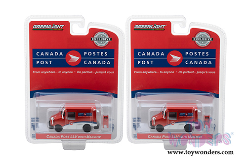 Greenlight - Canada Post - Long-Life Postal Delivery Vehicle (LLV) with Mailbox Accessory (1/64 scale diecast model car, Red) 29889/48