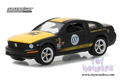Greenlight -  Ford Mustang Terlingua Racing Team #07 (2008, 1/64 scale diecast model car, Black/Yellow) 29919/48