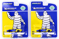 Show product details for Greenlight - Ford GT #68 Michelin Tires (2017, 1/64 scale diecast model car, Blue/Yellow) 29945/48