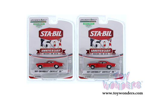 Greenlight - Chevrolet® Chevelle® SS™ STA-BIL 60th Anniversary (1971, 1/64 scale diecast model car, Red) 29985/48