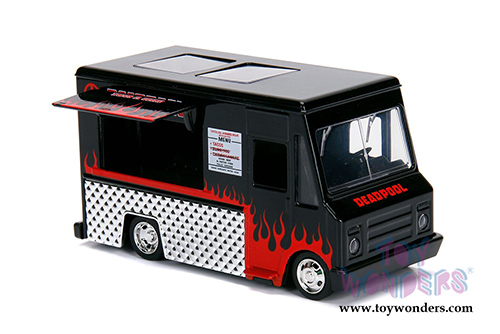 Jada Toys - Metals Die Cast | Deadpool™ Taco Truck (1/32, diecast model car, Black) 30864