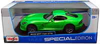 Maisto Special Edition - Dodge SRT Viper GTS Hard Top (2013, 1/18 scale diecast model car, Green) 31128GN
