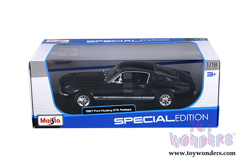  Maisto Special Edition - Ford Mustang GTA FastBack Hard Top (1967, 1/18 scale diecast model car, Black) 31166BK