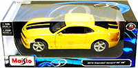 Maisto - Chevy Camaro SS RS Hard Top (2010, 1/18 scale diecast model car, Yellow w/ Black Stripes) 31173YL