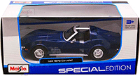 Show product details for Maisto - Chevrolet Corvette T-Top (1970, 1/24 scale diecast model car, Blue) 31202BU
