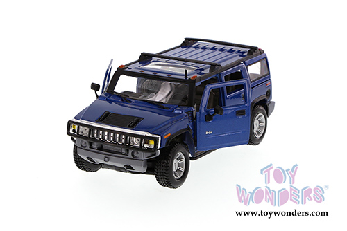 Maisto - Hummer H2 SUV w/ Sunroof (2003, 1/27 scale diecast model car, Blue) 31231BU