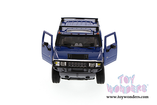 Maisto - Hummer H2 SUV w/ Sunroof (2003, 1/27 scale diecast model car, Blue) 31231BU