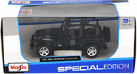 Show product details for Maisto - Jeep Wrangler Rubicon Convertible (1/27 scale diecast model car, Blue) 31245BU