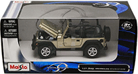 Show product details for  Maisto - Jeep Wrangler Rubicon Convertible (1/27 scale diecast model car, Khaki) 31245KH