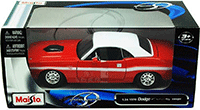 Show product details for Maisto - Dodge Challenger R/T Coupe Hard Top (1970, 1/24 scale diecast model car, Red) 31263R