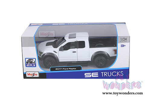 Maisto - Special Edition Trucks | Ford Raptor Pick Up Truck (2017, 1/24 scale diecast model car, White) 31266W