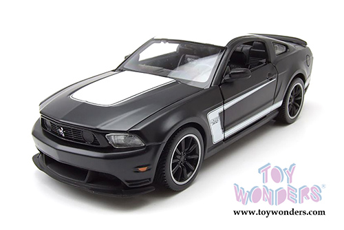 Maisto - Special Edition | Ford Mustang Boss 302 Hard Top (1/24 scale diecast model car, Matte Black/White) 31269BK