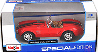 Show product details for Maisto - Shelby Cobra 427 Convertible (1965, 1/24 scale diecast model car, Red) 31276R