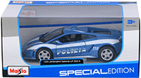 Show product details for Maisto Special Edition - Lamborghini Gallardo LP 560-4 Polizia Hard Top (1/24 scale diecast model car, Blue/White) 31299