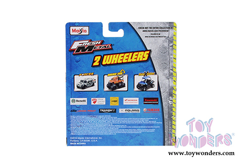 Maisto Fresh Metal -  2 Wheelers | Ducati Hypermotard SP Motorcycle (1/18 scale diecast model car, Black/White) 31300/HYP