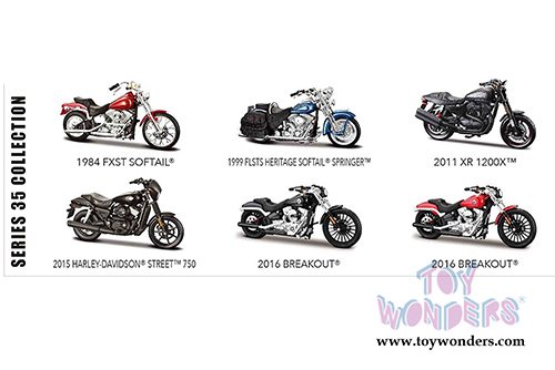 Maisto - Harley-Davidson Motorcycles Series 35 (1/18 scale diecast model car, Asstd.) 31360/35