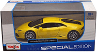 Show product details for Maisto - Lamborghini Huracan LP 610-4 Hard Top (1/24 scale diecast model car, Yellow) 31509YL
