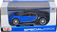 Show product details for  Maisto - Special Edition | Bugatti Chiron Hard Top (1/24 scale diecast model car, Blue) 31514BU