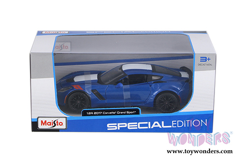 Maisto - Special Edition | Chevrolet® Corvette® Grand Sport™ Hard Top (2017, 1/24 scale diecast model car, Blue) 31516BU