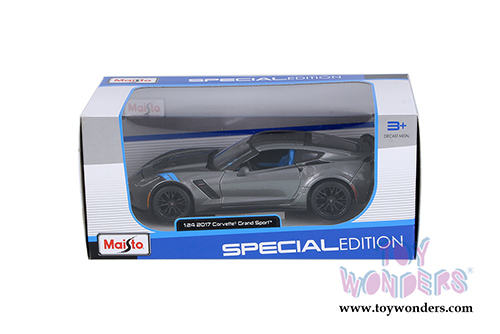 Maisto - Special Edition | Chevrolet® Corvette® Grand Sport™ Hard Top (2017, 1/24 scale diecast model car, Gray) 31516GY