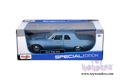 Maisto - Special Edition | Dodge 330 Hard Top (1963, 1/18 scale diecast model car, Blue) 31652BU