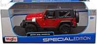  Maisto - Jeep Wrangler Hard Top (2014, 1/18 scale diecast model car, Red) 31676R