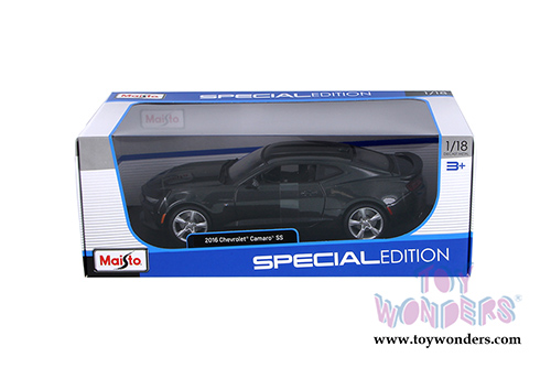  Maisto - Special Edition | Chevrolet® Camaro® SS Hard Top (2016, 1/18 scale diecast model car, Dark Grey) 31689GY