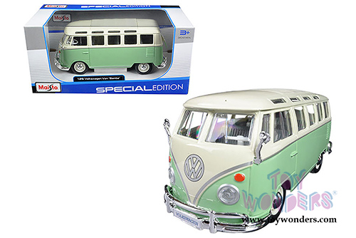  Maisto - Special Edition |  Volkswagen Van "Samba" (1/25 scale diecast model car, Green) 31956GN