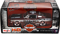 Show product details for Maisto HD - Ford Mustang GT Hard Top Harley-Davidson (1967, 1/24 scale diecast model car, Silver & Metallic Red) 32168BN