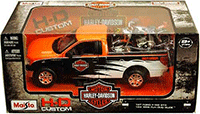 Show product details for Maisto HD - Ford F-150 STX Pickup Harley-Davidson / FLH Duo Glide Motorcycle (2010/1958, 1/27 scale diecast model car/1/24 scale diecast model car, Orange, Black & White) 32173OB