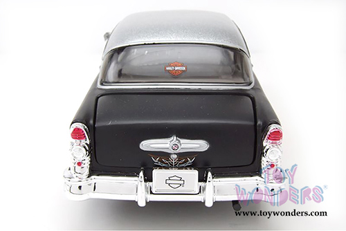 Maisto HD Custom - Buick® Century™ Hard Top (1955, 1/26 scale diecast model car, Black/Orange) 32197BK