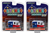 Show product details for Greenlight - Hitched Homes Series 2 | Shasta 15' Airflyte (2016, 1/64 scale diecast model car, Red/White/Blue) 34020F/48