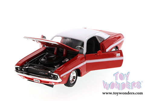 Showcasts Collectibles - Dodge Challenger R/T Coupe Soft Top (1970, 1/24 scale diecast model car, Red) 34263