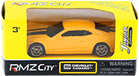 Show product details for RMZ City - Chevrolet® Camaro® Hard Top (3" diecast model car, Yellow) 344004S
