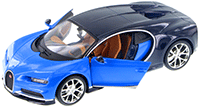 Show product details for Showcasts Collectibles - Bugatti Chiron Hard Top (1/24 scale diecast model car, Asstd.) 34514