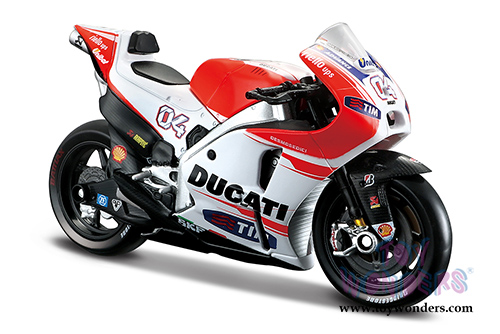 Maisto - MotoGP | Ducati CorseTeam #04 and #29 Motorcycles (2015, 1/18 scale diecast model car, Red) 34588