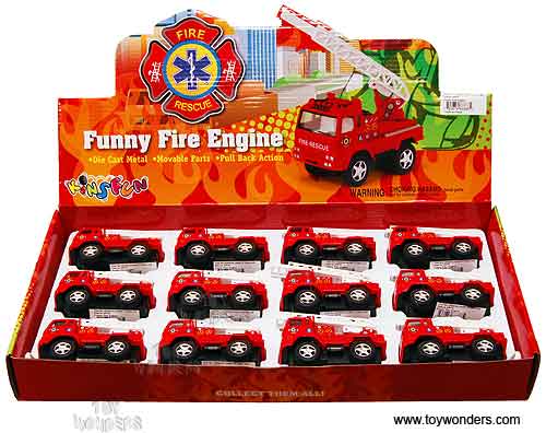 Kinsmart - Funny Fire Engine (3.25", Red) 3507D
