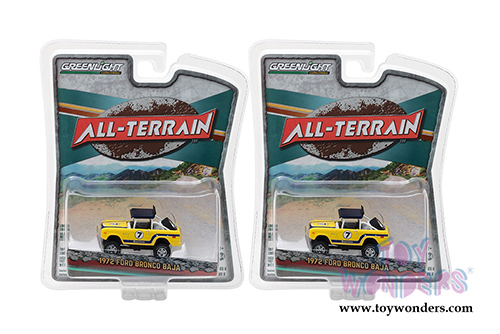 Greenlight - All Terrain Series 6 | Ford Bronco Baja (1972, 1/64 scale diecast model car, Yellow) 35090B/48