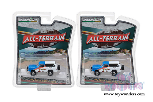 Greenlight - All Terrain Series 6 | Dodge Ramcharger South Point (1977, 1/64 scale diecast model car, White/Blue) 35090C/48