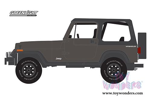 Greenlight - All Terrain Series 6 | Jeep® Wrangler (1990, 1/64 scale diecast model car, Dark Gray) 35090D/48