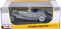 Show product details for Maisto Premiere - Mercedes Benz 500K Typ Special Roadster Convertible (1936, 1/18 scale diecast model car, Gray) 36862GY